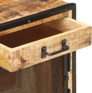 vidaXL Szafka nocna, 43x30x51 cm, lite, surowe drewno mango 6