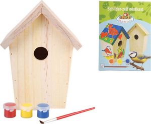 Esschert Design Esschert Design DIY domek dla ptaszków z farbą 14,8x11,7x20 cm KG145 1