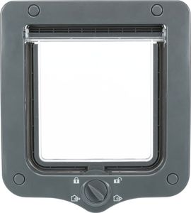 Trixie Drzwiczki dla kota z 4 formami zamknięcia, 2 tunele, szare 3