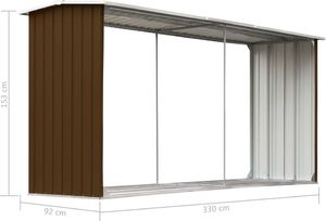 Drewutnia vidaXL 47087 metalowa 330 cm 6