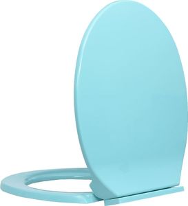 Deska sedesowa vidaXL Cicho zamykana deska sedesowa, zielona, owalna 3