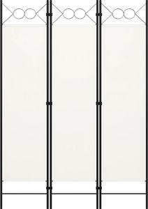 vidaXL Parawan 3-panelowy, biały, 120 x 180 cm 1