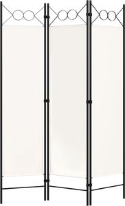 vidaXL Parawan 3-panelowy, biały, 120 x 180 cm 2