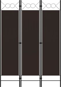 vidaXL Parawan 3-panelowy, brązowy, 120 x 180 cm 1