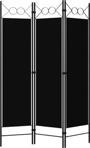 vidaXL Parawan 3-panelowy, czarny, 120 x 180 cm 2