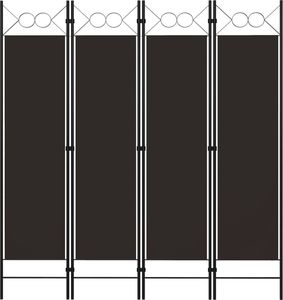 vidaXL Parawan 4-panelowy, brązowy, 160 x 180 cm 1