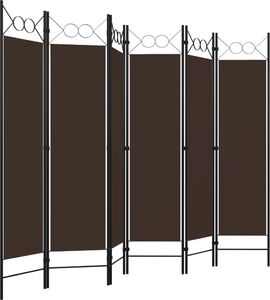 vidaXL Parawan 6-panelowy, brązowy, 240 x 180 cm 3
