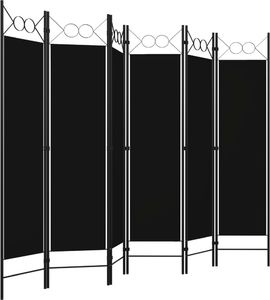 vidaXL Parawan 6-panelowy, czarny, 240 x 180 cm 3