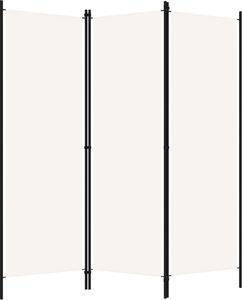 vidaXL Parawan 3-panelowy, biały, 150 x 180 cm 2