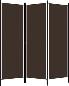 vidaXL Parawan 3-panelowy, brązowy, 150 x 180 cm 2