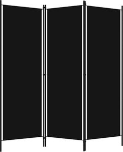 vidaXL Parawan 3-panelowy, czarny, 150 x 180 cm 2