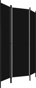 vidaXL Parawan 3-panelowy, czarny, 150 x 180 cm 3