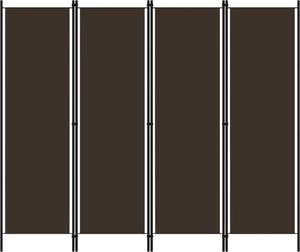 vidaXL Parawan 4-panelowy, brązowy, 200 x 180 cm 1