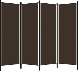 vidaXL Parawan 4-panelowy, brązowy, 200 x 180 cm 2