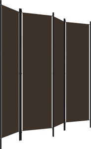 vidaXL Parawan 4-panelowy, brązowy, 200 x 180 cm 3
