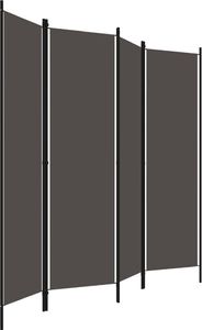 vidaXL Parawan 4-panelowy, antracytowy, 200 x 180 cm 3