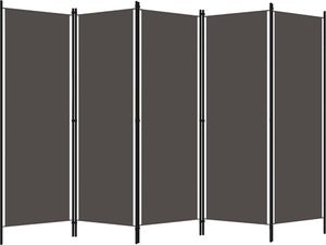 vidaXL Parawan 5-panelowy, antracytowy, 250 x 180 cm 2