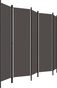 vidaXL Parawan 5-panelowy, antracytowy, 250 x 180 cm 3
