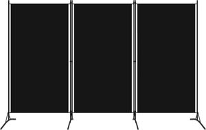 vidaXL Parawan 3-panelowy, czarny, 260 x 180 cm 1