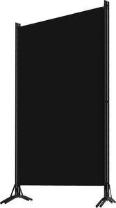 vidaXL Parawan 3-panelowy, czarny, 260 x 180 cm 3