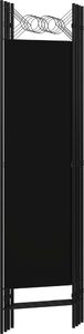 vidaXL Parawan 4-panelowy, czarny, 160 x 180 cm 4