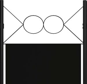 vidaXL Parawan 4-panelowy, czarny, 160 x 180 cm 5