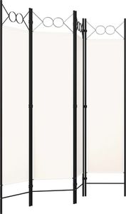 vidaXL Parawan 4-panelowy, biały, 160 x 180 cm 3