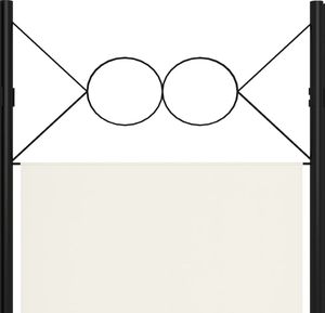 vidaXL Parawan 5-panelowy, biały, 200 x 180 cm 5