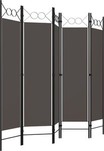 vidaXL Parawan 5-panelowy, antracytowy, 200 x 180 cm 3