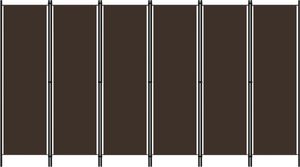 vidaXL Parawan 6-panelowy, brązowy, 300 x 180 cm 1