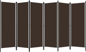 vidaXL Parawan 6-panelowy, brązowy, 300 x 180 cm 2