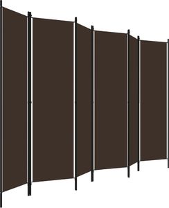 vidaXL Parawan 6-panelowy, brązowy, 300 x 180 cm 3