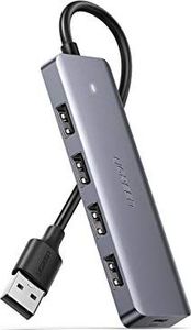 Stacja/replikator Ugreen UGREEN Hub USB 4-portowy dystrybutor USB 3.0 HuB Mini USB kompatybilny z PS4, MacBook, MacBook Air 2017, MacBook Pro, Surface Pro, Huawei MateBook X Pro, Dell XPS 15 i innymi laptopami z systemem Windows 1