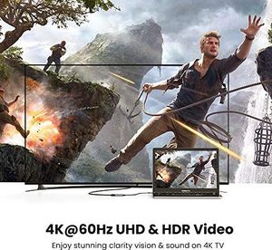 Stacja/replikator Ugreen UGREEN 4K @ 60Hz USB C Adapter HDMI 60 Hz Typ C do HDMI Adapter kompatybilny z Thunderbolt 3 4K USB-C do HDMI Adapter obsługiwany dla MacBook Pro 2020, MacBook Air 2019, iPad Pro 2020, Dell XPS 13 4