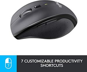 Mysz Logitech Mysz bezprzewodowa M705 Marathon, połączenie 2,4 GHz przez odbiornik USB Unifying, czujnik laserowy 1000 DPI, 3-letnia żywotność baterii, 7 przycisków, PC / Mac - czarny 5
