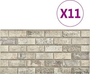 vidaXL Panele ścienne 3D, wzór piaskowej cegły, 11 szt., EPS 2