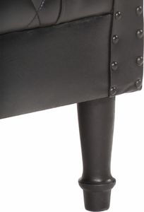 vidaXL Fotel klubowy, czarny, prawdziwa kozia skóra 6