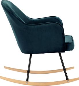vidaXL Fotel bujany, niebieski, tapicerowany aksamitem 5