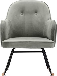 vidaXL Fotel bujany, szary, tapicerowany aksamitem 4