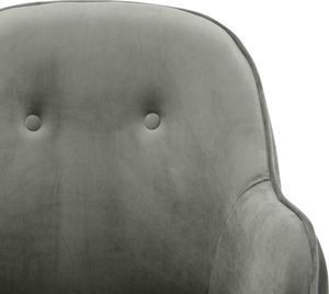 vidaXL Fotel bujany, szary, tapicerowany aksamitem 7