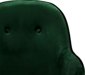 vidaXL Fotel bujany, ciemnozielony, tapicerowany aksamitem 7