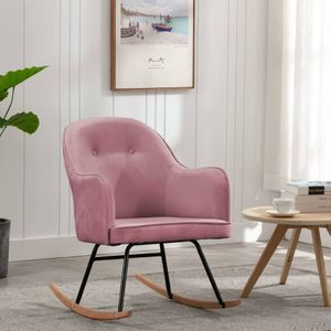 vidaXL Fotel bujany, różowy, tapicerowany aksamitem 1