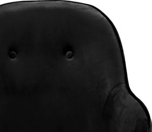 vidaXL Fotel bujany, czarny, tapicerowany aksamitem 7