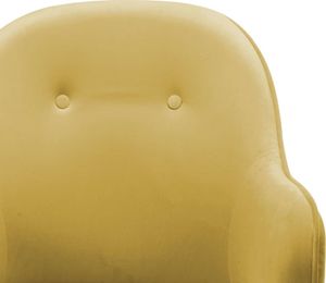 vidaXL Fotel bujany, musztardowy, tapicerowany aksamitem 7