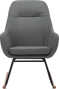 vidaXL Fotel bujany, jasnoszary, tapicerowany tkaniną 4