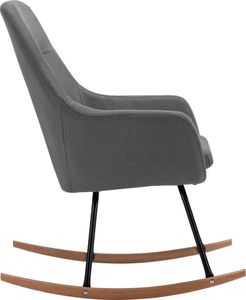 vidaXL Fotel bujany, jasnoszary, tapicerowany tkaniną 5