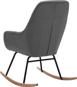 vidaXL Fotel bujany, jasnoszary, tapicerowany tkaniną 6