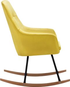 vidaXL Fotel bujany, musztardowy, tapicerowany tkaniną 5