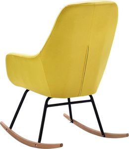 vidaXL Fotel bujany, musztardowy, tapicerowany tkaniną 6
