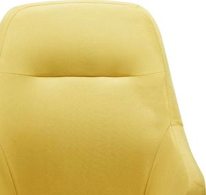 vidaXL Fotel bujany, musztardowy, tapicerowany tkaniną 7